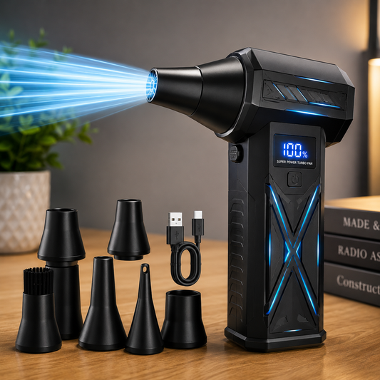 AirBlast Pro™ Rechargeable Electric Air Duster – Cordless High-Power Cleaning Blower for PC, Car & Home