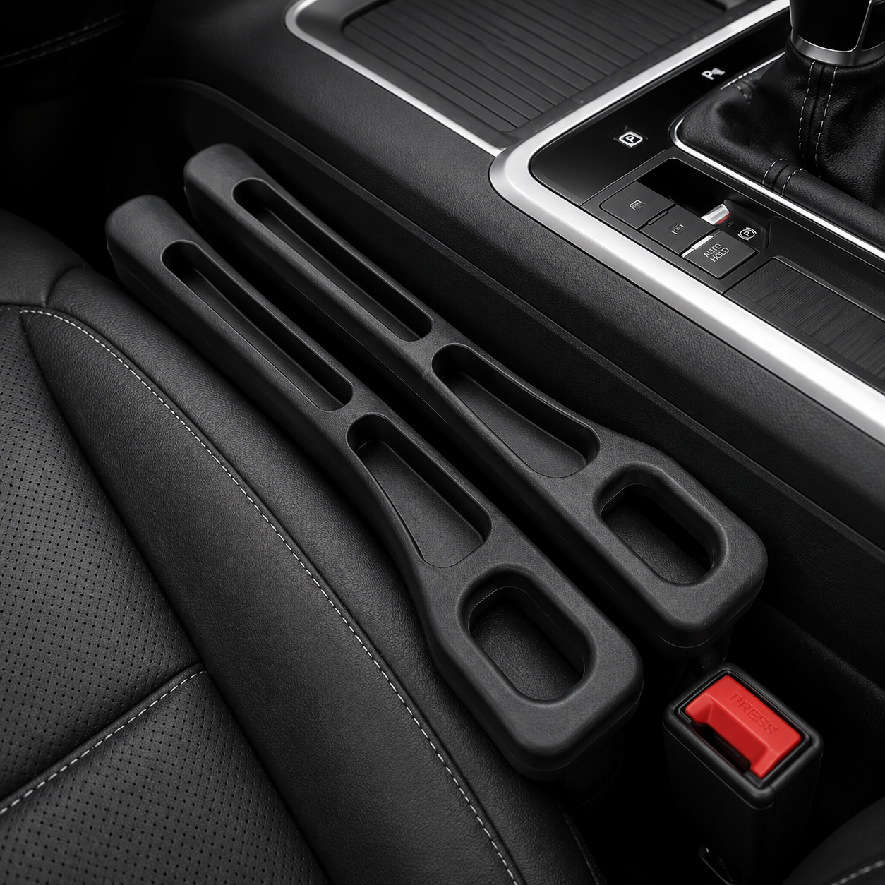 2-Piece Car Seat Gap Organizer – Stop Items from Falling Between Seats