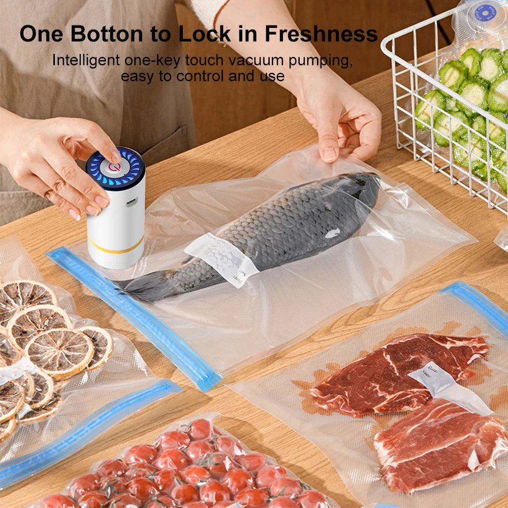 Mini Electric Vacuum Food Sealer – Portable Fresh Food Preservation Machine