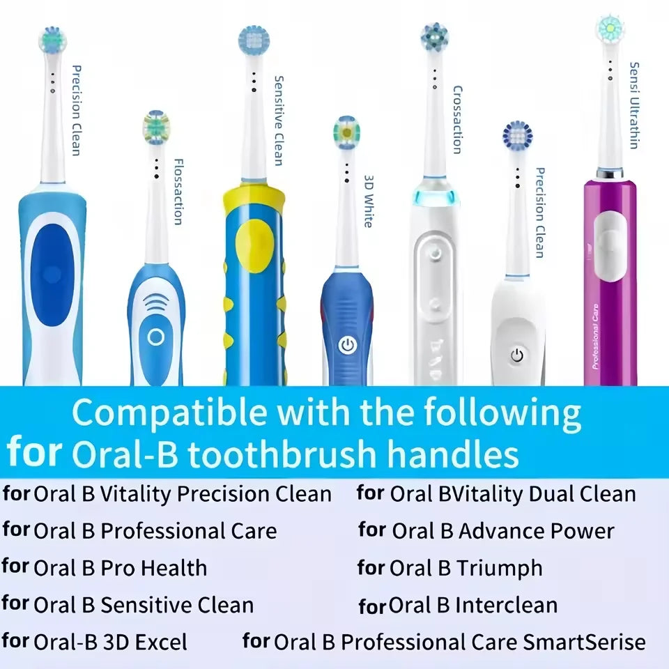 Replacement Toothbrush Heads Compatible with Oral-B Braun Professional Electric Toothbrush 4/12/16 pcs