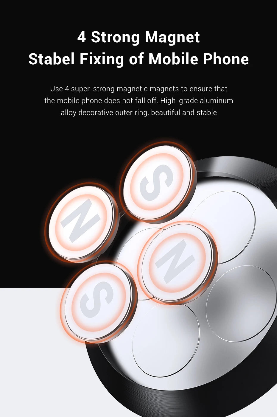 MagGrip™ TOPK Magnetic Car Phone Holder – 360° Dashboard & Air Vent Mount