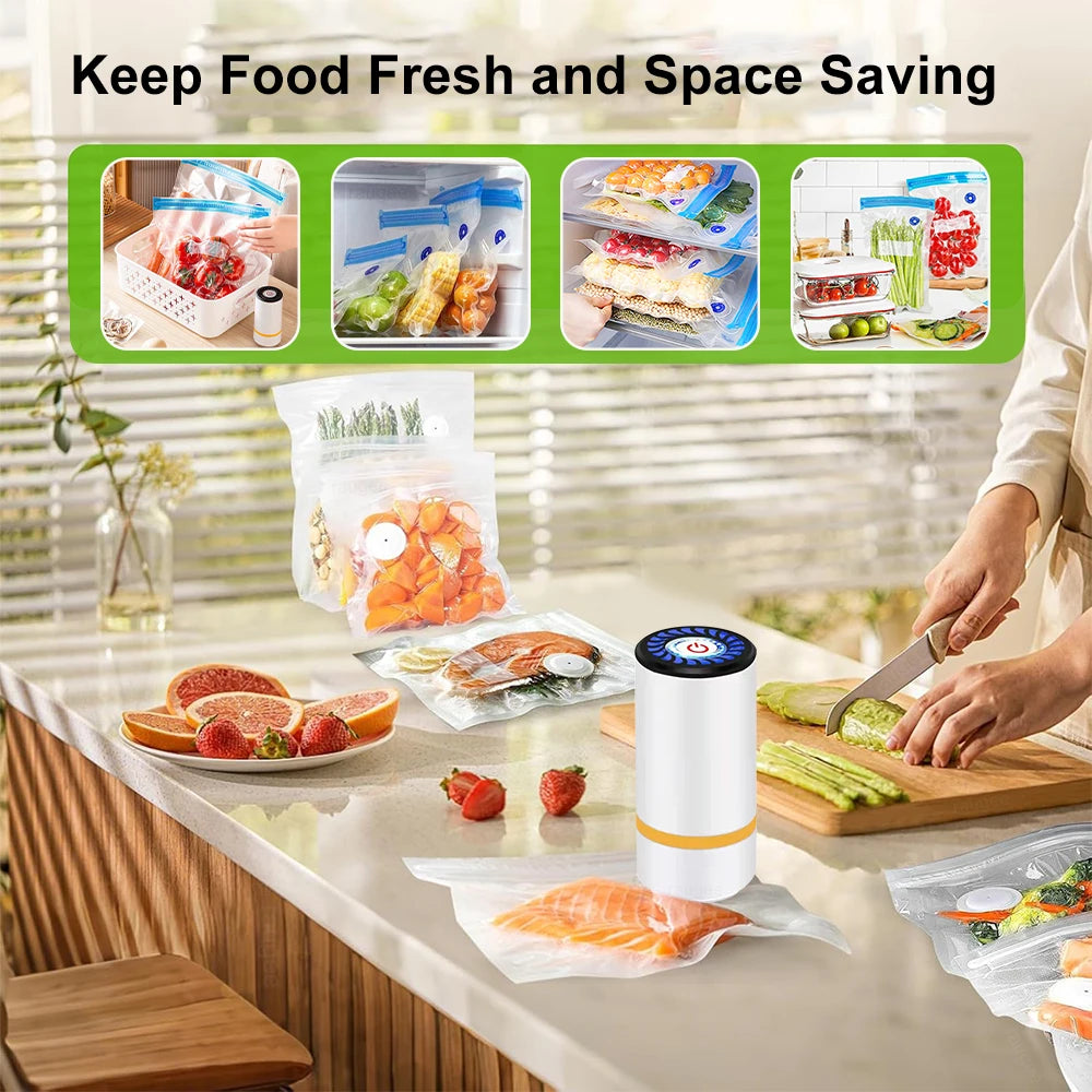 Mini Electric Vacuum Food Sealer – Portable Fresh Food Preservation Machine