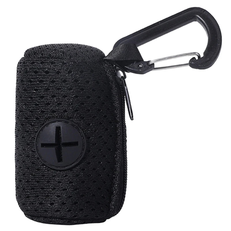 Mesh Dog Poo Bags Dispenser Portable Hanging with Buckle Dogs Waste Bag Holder Colorful Pet Garbages Dispensers For Walking